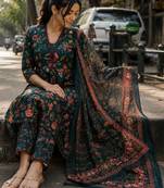 Women floral printed floral anarkali kurta