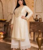 Women embroidered thread work grandeur & majestic artwork kurta
