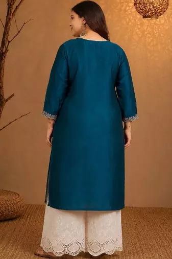 Women embroidered thread work kurta