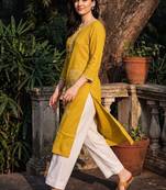Women embroidered thread work kurta