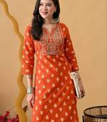Women embroidered thread work kurta