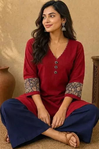Women ethnic motifs kurta