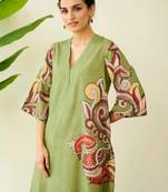 Women ethnic motifs printed indie prints kurta