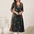 Women floral printed thread work floral anarkali kurta