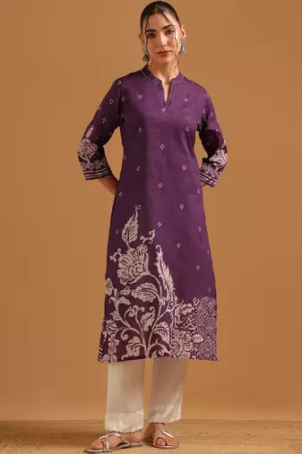 Women ethnic motifs printed indie prints kurta