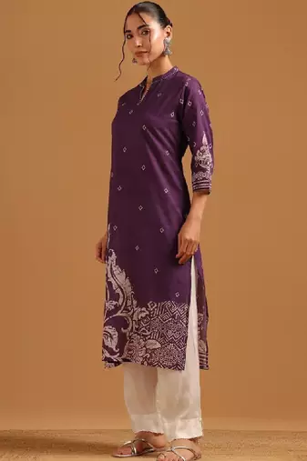Women ethnic motifs printed indie prints kurta