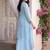 Women floral embroidered thread work floral anarkali kurta