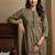 Women ethnic motifs embroidered thread work kurta
