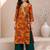 Women bandhani printed thread work kurta