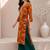 Women bandhani printed thread work kurta