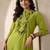 Women ethnic motifs embroidered thread work kurta
