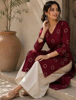 Women floral printed kurta 1
