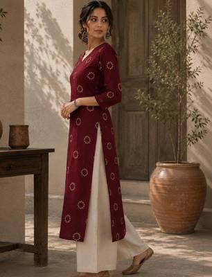 Women floral printed kurta 2