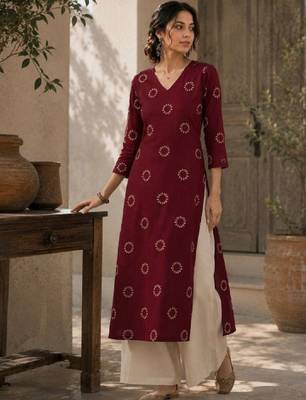 Women floral printed kurta 4