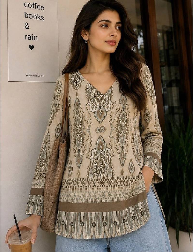 Women ethnic motifs printed kurta