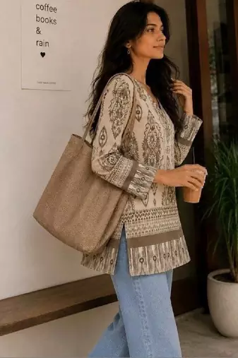 Women ethnic motifs printed kurta