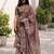Women floral printed keyhole neck floral chanderi silk kurta