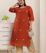 Women embroidered gotta patti kurta