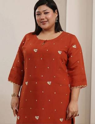 Women embroidered gotta patti kurta 2