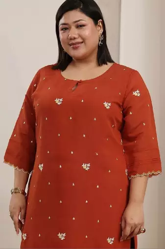 Women embroidered gotta patti kurta