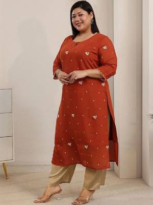 Women embroidered gotta patti kurta 3
