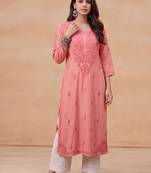 Women embroidered chikankari kurta