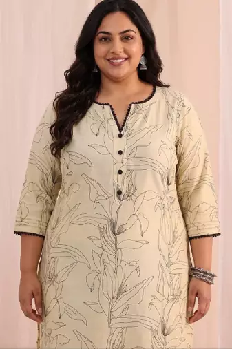 Women floral printed floral kurta