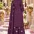 Purple silk blend readymade suit with embroidery & zari work