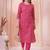 Women checked floral kurta