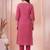 Women checked floral kurta