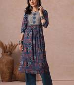 Women geometric printed indie prints kurta