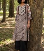 Women ethnic motifs printed indie prints kurta