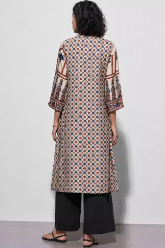 Women ethnic motifs printed indie prints kurta