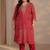 Women ethnic motifs printed thread work kurta