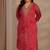 Women ethnic motifs printed thread work kurta
