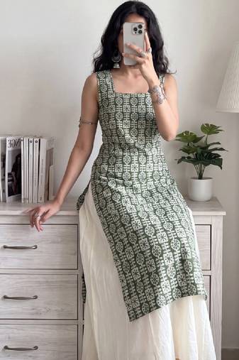 Women geometric printed kurta