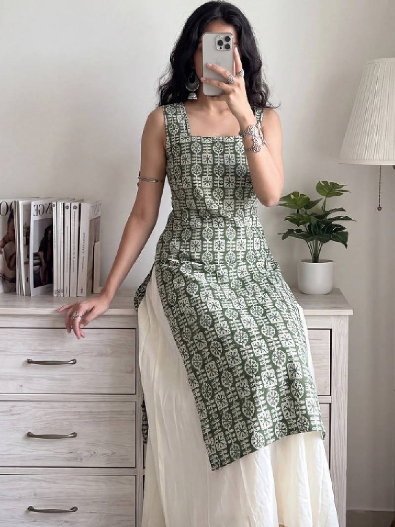 Women geometric printed kurta