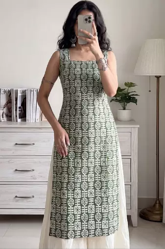 Women geometric printed kurta