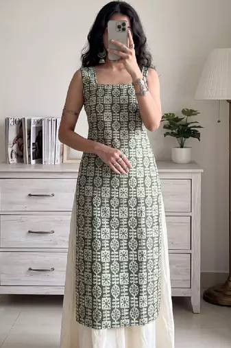 Women geometric printed kurta