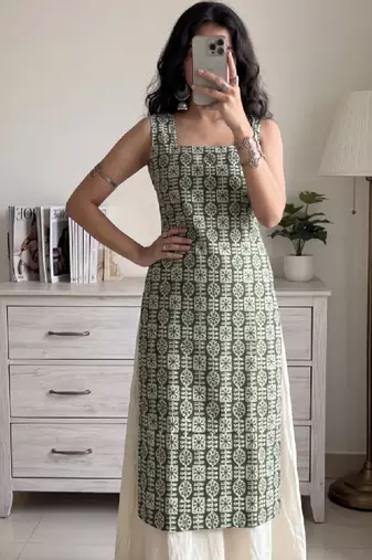 Women geometric printed kurta