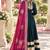D green rayon readymade navratri anarkali suit with embroidery & gotapatti work