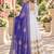 White rayon readymade navratri anarkali suit with embroidery & gotapatti work