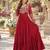 Maroon Rayon Ready-to-Wear Navratri Anarkali Suit with Embroidery & Mirror Work