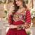 Maroon Rayon Ready-to-Wear Navratri Anarkali Suit with Embroidery & Mirror Work