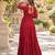 Maroon Rayon Ready-to-Wear Navratri Anarkali Suit with Embroidery & Mirror Work