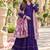 navy blue rayon readymade anarkali suit with gotta patti & zari work