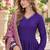 navy blue rayon readymade anarkali suit with gotta patti & zari work