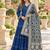 Blue rayon readymade anarkali suit with gotta patti & zari work