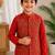 Red jaal boota kurta set