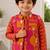 Boys rani pink ikkat kurta set